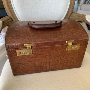 Vintage Crocodile Travel Case